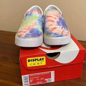 Tie Dye Nike Slip On Court Shoes—New Condition!